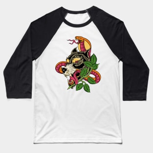 Beowulf and Snake Combo Baseball T-Shirt